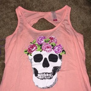 Pink Skull Top